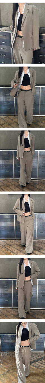 [Unisex] ハーフダブルショートブレザー(2color)