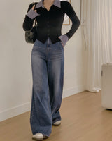 Shirt Layered Shirring Knit