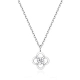 line flower cubic necklace