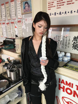 [ID] Layered Leather Bootcut Pants (Black)