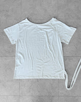 MELT BUTTON OFF-SHOULDER T-SHIRT