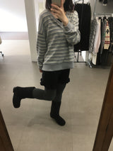 リブフリルニットショートパンツ(2color)