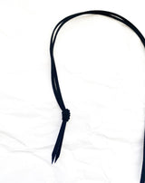 suede black beads keyring