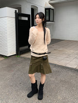 BOUCLE DAMAGE LOOSE KNIT (2C)