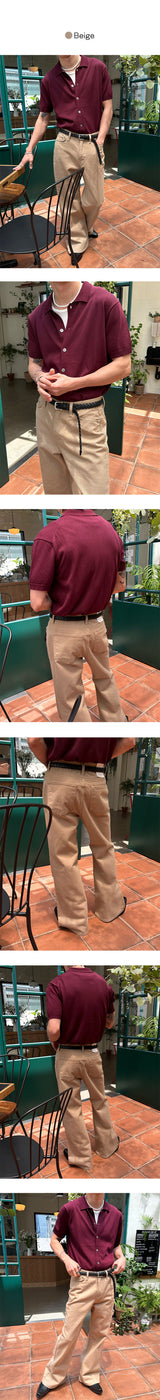 [Unisex] Wide flare cotton pants (2color)