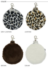 Fluffy Tambourine Chain Bag - Leopard