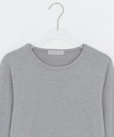 ベルタリーカラーラウンド長袖Tシャツ