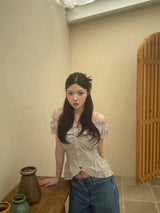 check off-shoulder blouse
