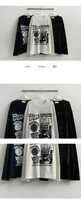 コマープリンティドオーバーニットTシャツ (3 colors)