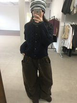 ゴッサム ウールタッチ ダッフルカーディガン (4 Colors)