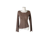 Conf Cut Ribbed Unbalanced Muffler Slim Fit T-shirt