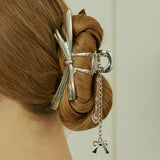 アンバランスリボンメタルヘアクルー