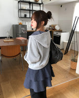 ポポチェックビスチェアンバランスワンピース