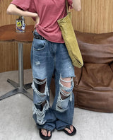 ラッドダメージウォッシュデニムパンツ