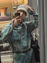 [PREMIUM/MADE] Signature mold crop denim jacket