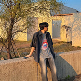 [A-T0187] ローリングプリントピグ半袖Tシャツ (4色)