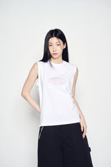 25SS ユニバースグラデーション ウィメンズスリーブレス ホワイト