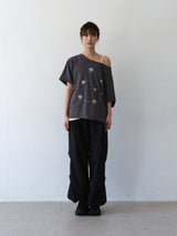 チャクラドレープTシャツ (チャコール)