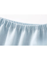 Lumi Satin Bias Flare Long Skirt Sky Blue
