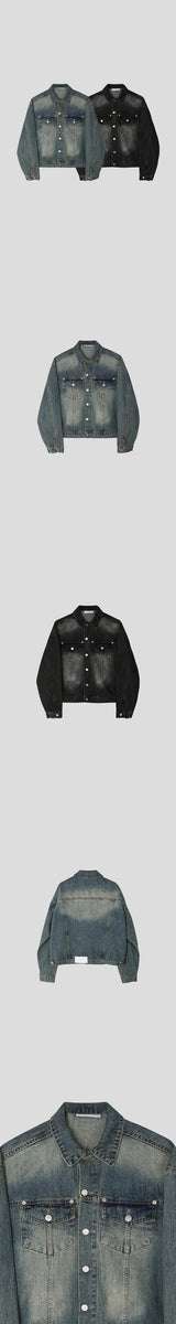 [S/S] バルキーウェスタンクロップデニムジャケット(2color)
