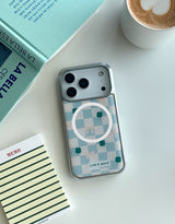 [MADE]四つ葉のクローバー シルバーエポキシ MagSafe iPhoneケース