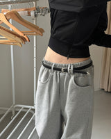 ベルトスウェットパンツ (Unisex)