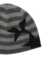STRIPED TWIN STAR BEANIE BLACK(CV2GFUAB30A)