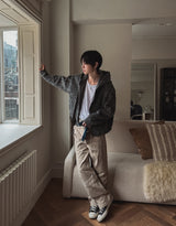 Rookie Mohair Cropped Hooded Jacket