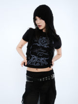 SILHOUETTE RUFFLE MAXI SKIRT [BLACK]