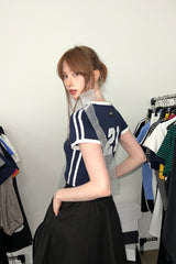 VラインスポーティーTシャツ (NAVY)