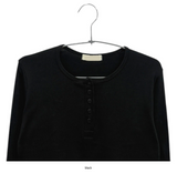 イーセル起毛ボタン短編長袖Tシャツ（3c）