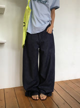 AC Non-Fade Summer Wide Denim Pants