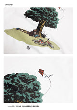 DAKYAM 2025S/S アフタヌーンドリフトツリープリンティングTシャツ