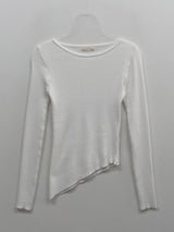Ruby Unbalanced Ribbed T-shirt
