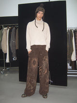 Retro printed loose casual pants