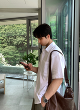Cool Basic Semi-Over Short Sleeve Shirt