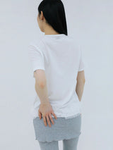 フリル カンカンTシャツ(WHITE)
