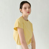 セミクロップＴシャツ　イエロー