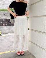 Hintz lace long skirt