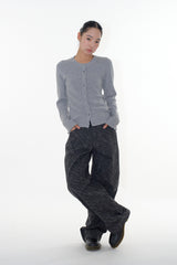 Ghibli pattern cotton wide pants