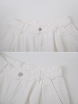 Two Pintuck Cotton Wide Pants (3color)