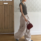 [MADE] Maxti Balloon Wide Two-Way String Back-banding Cotton Pants