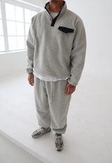 [UNISEX] Coloring fleece half zip-up & jogger pants set