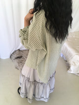 ロールアップチェックシャツ