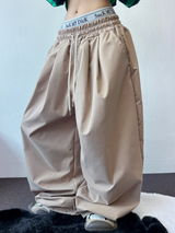 4000SOLD NYLON PINTUCK PANTS
