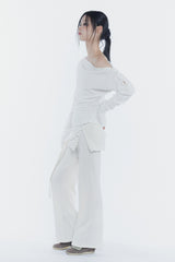 JENNIE BUTTONED TOP ivory