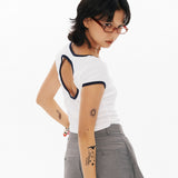 BN Heart Back cut-out crop T-shirt  [2Color]
