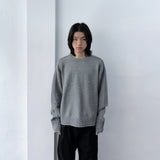 ワイドフィットドロップショルダーニットトップス
