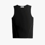 Muscle fit side stitch sleeveless shirt