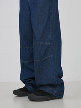 Point stripe denim